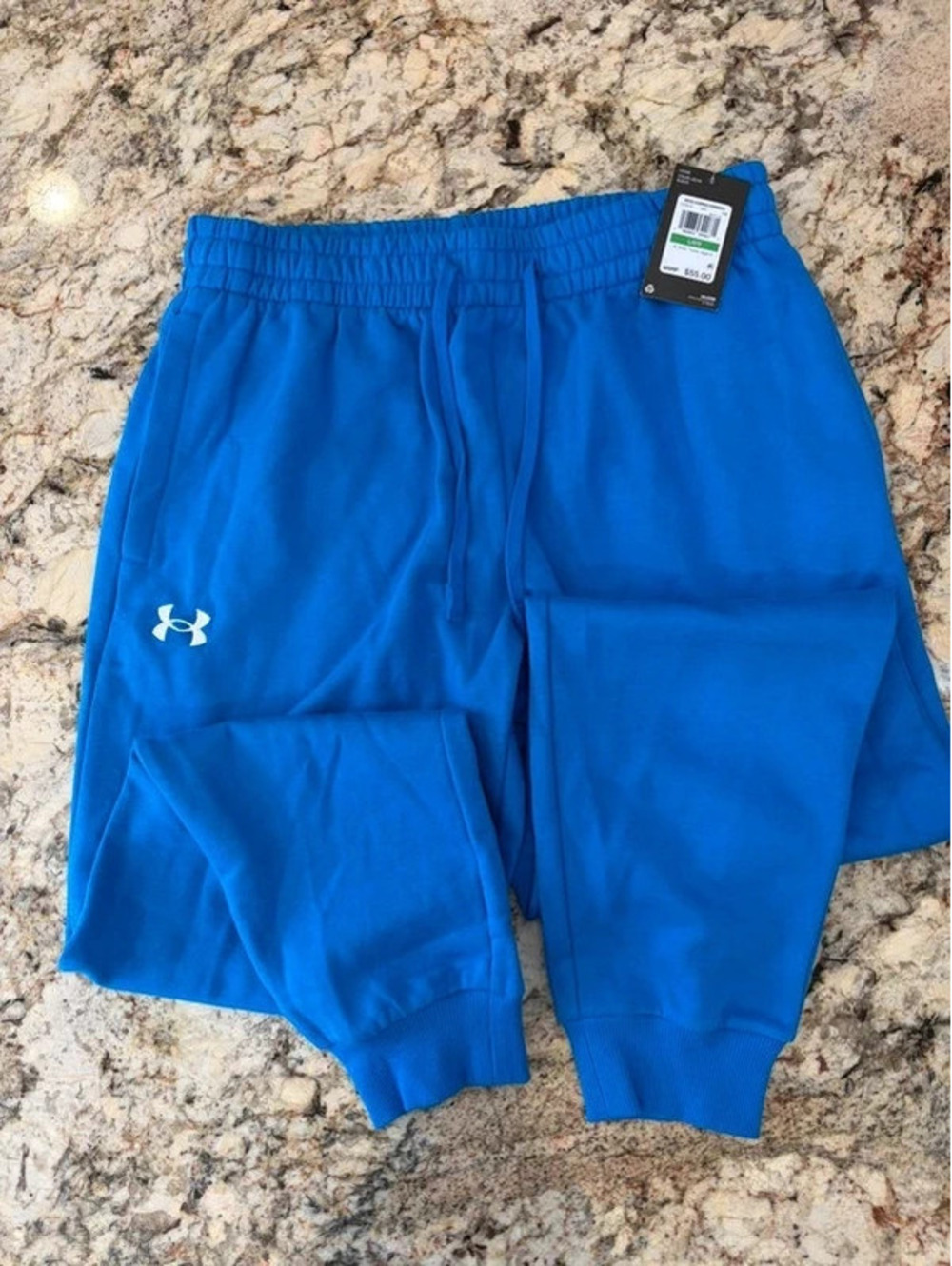 Under Armour Men’s UA Rival Fleece Joggers Blue Size Large NWT MSRP $55